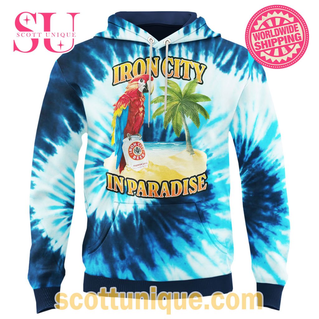 Jimmy Buffett Iron City In Paradise TieDye Ocean Hoodie2 Jimmy Buffett Iron City In Paradise TieDye Ocean Hoodie2