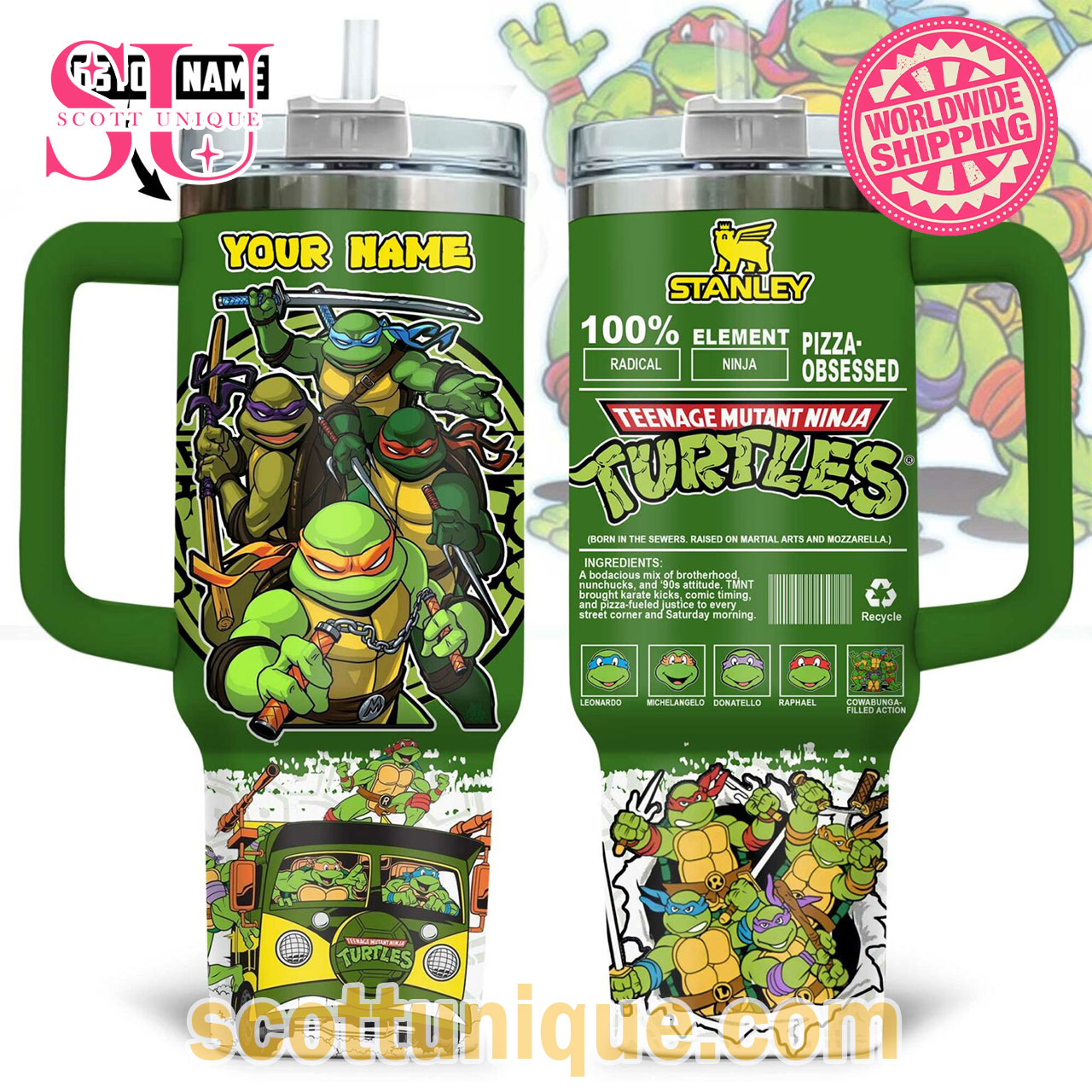Turtle Ninja Artwork New Stanley Tumbler