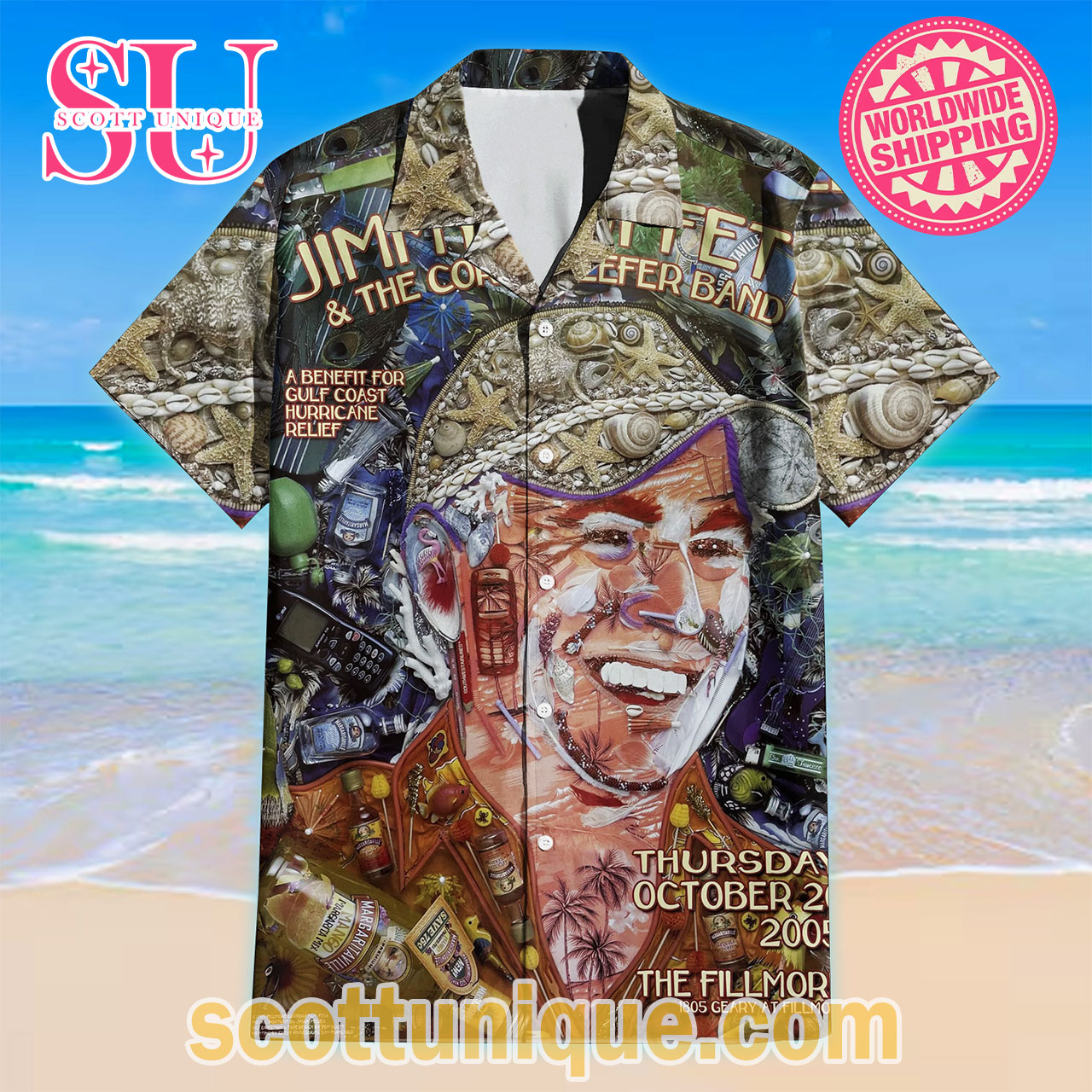 Jimmy Buffett & The Coral Reefer Band 2005 Hawaiian Shirt