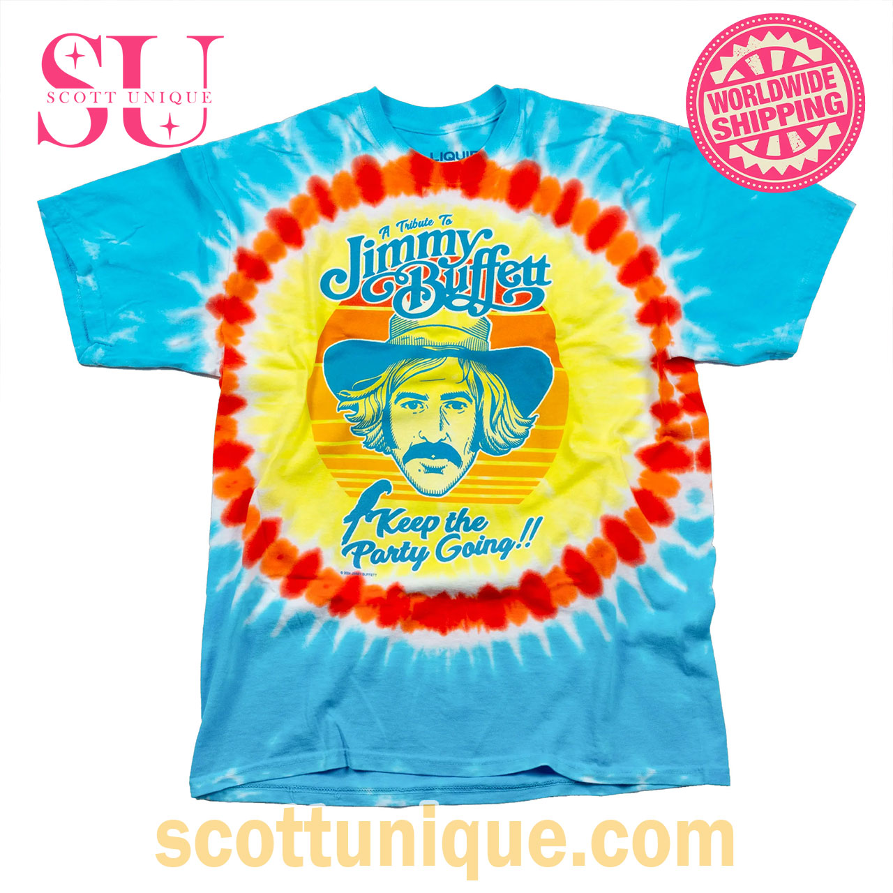 Jimmy Buffett Tribute Show Tiedye T-Shirt