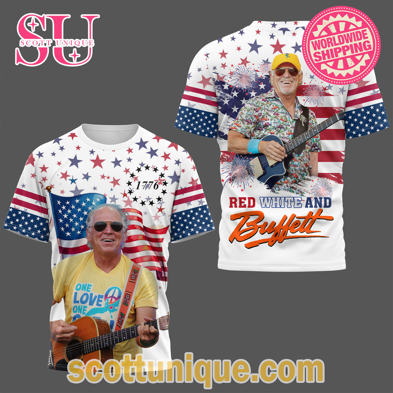 Jimmy Buffett 4th of July Happy Independence Day Shirt