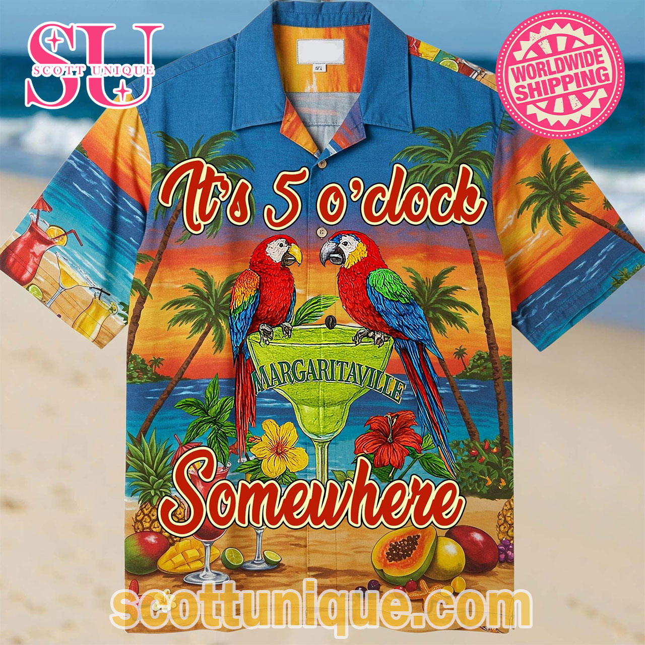 Jimmy Buffett It’s 5 O’Clock Somewhere Hawaiian Shirt