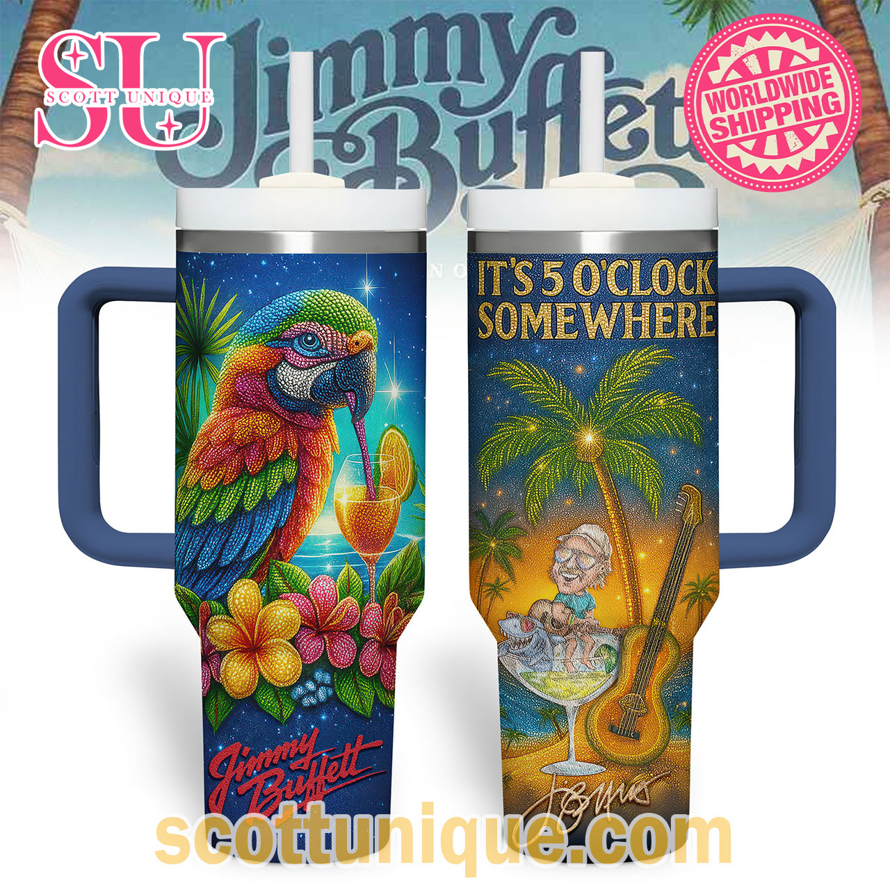 Jimmy Buffett It’s 5 O’Clock Somewhere Stanley Tumbler