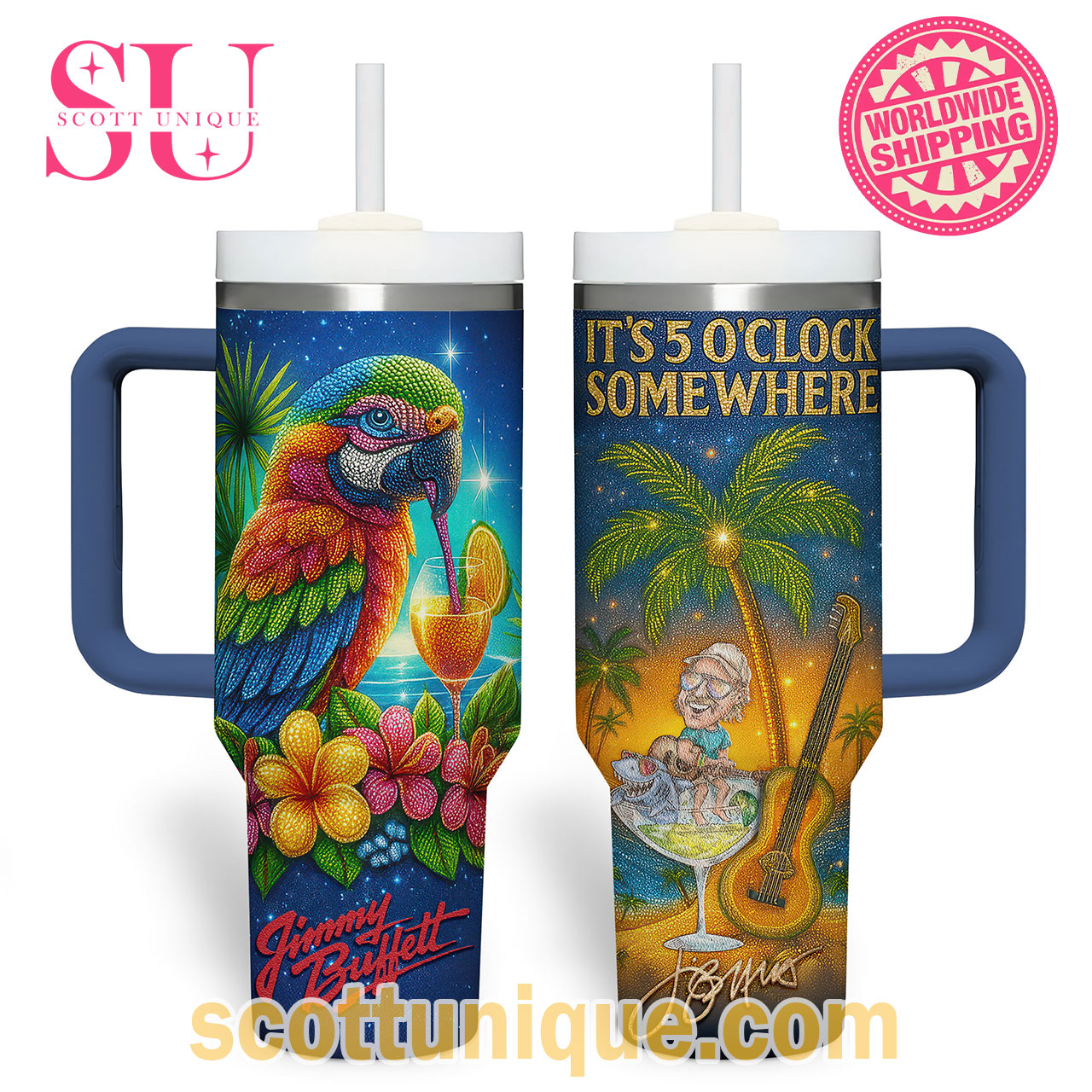 Jimmy Buffett It’s 5 O’Clock Somewhere Stanley Tumbler