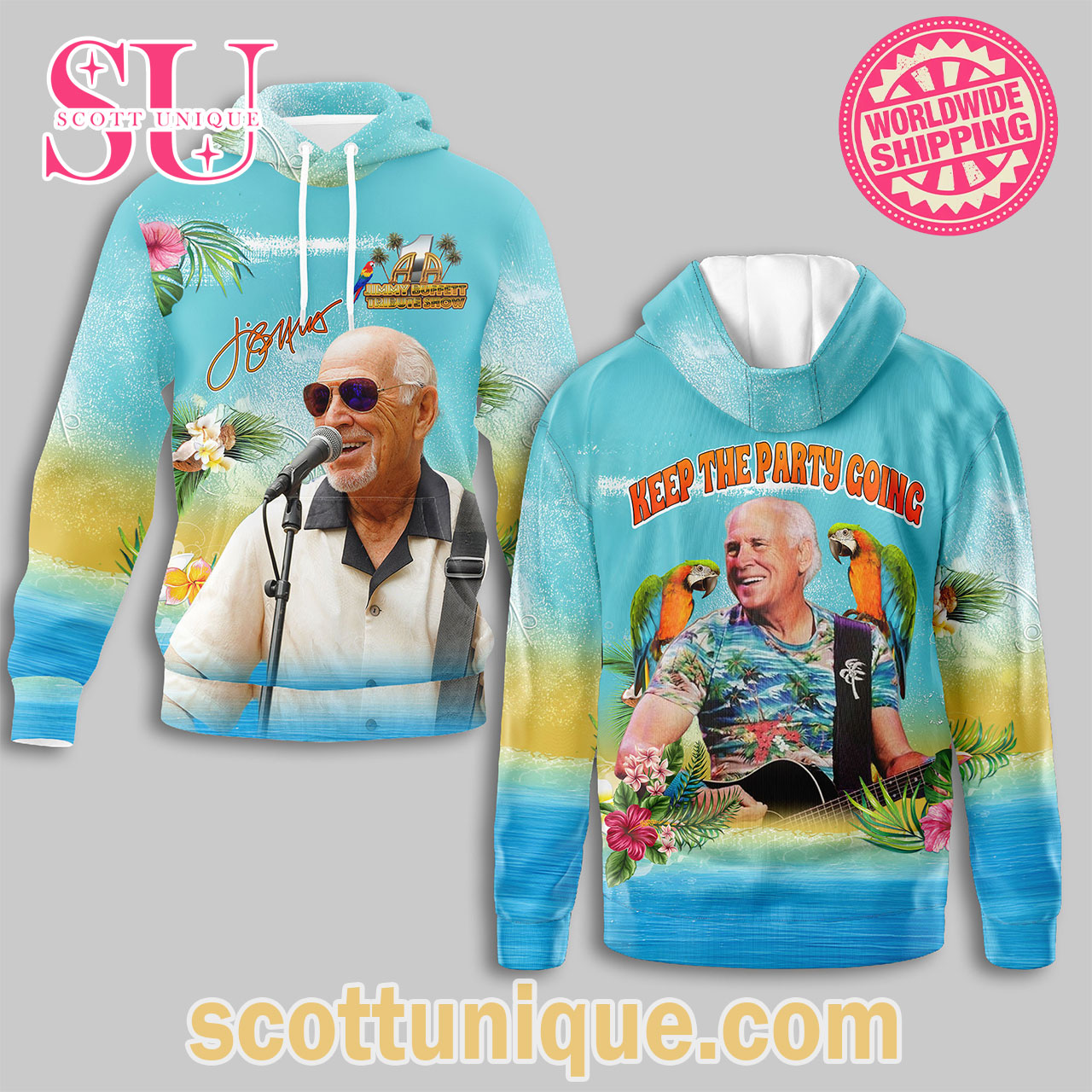 Jimmy Buffett Keep The Party Going Summer Hoodie