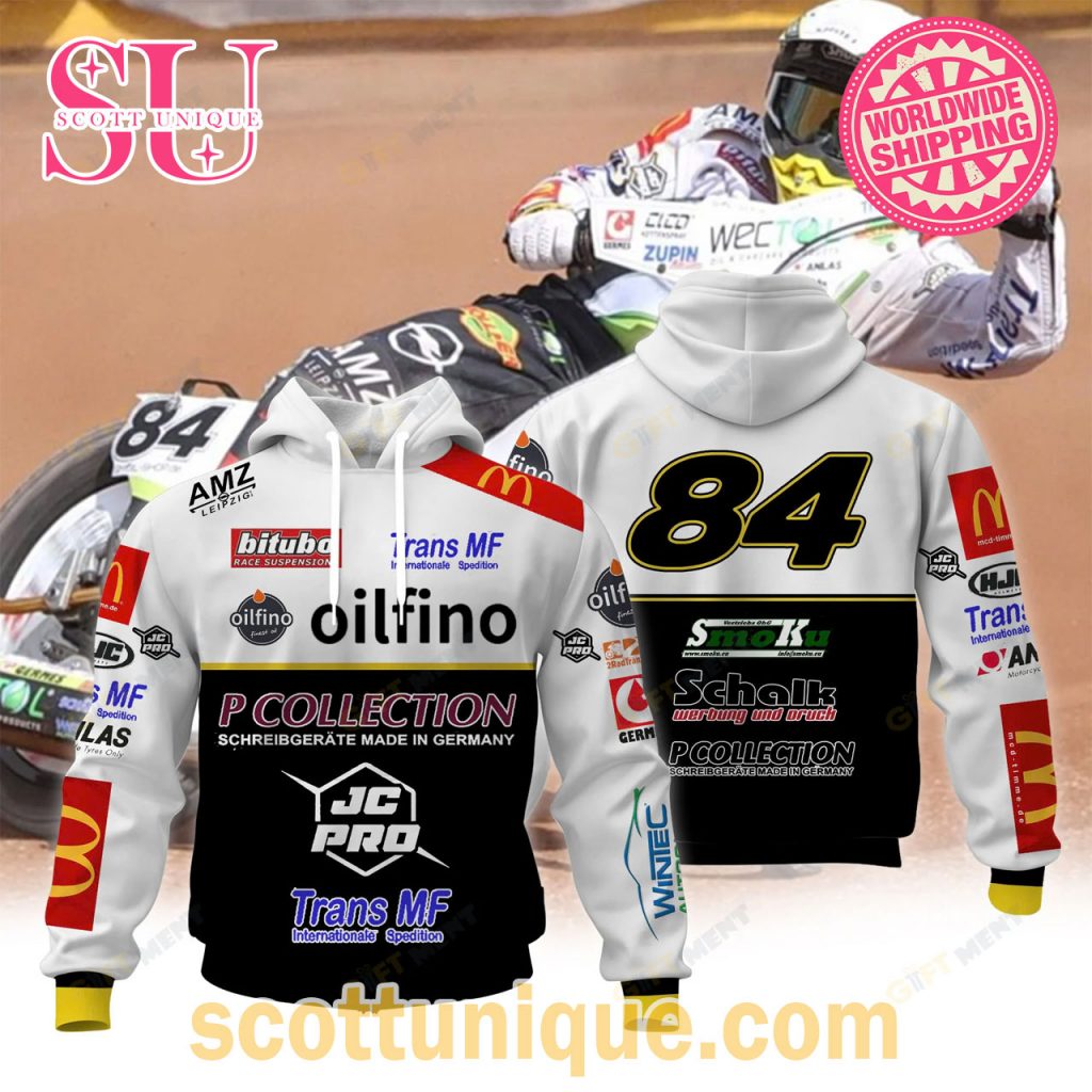 Jorge Martin 84 Racing Oilfino White Hoodie Jorge Martin 84 Racing Oilfino White Hoodie
