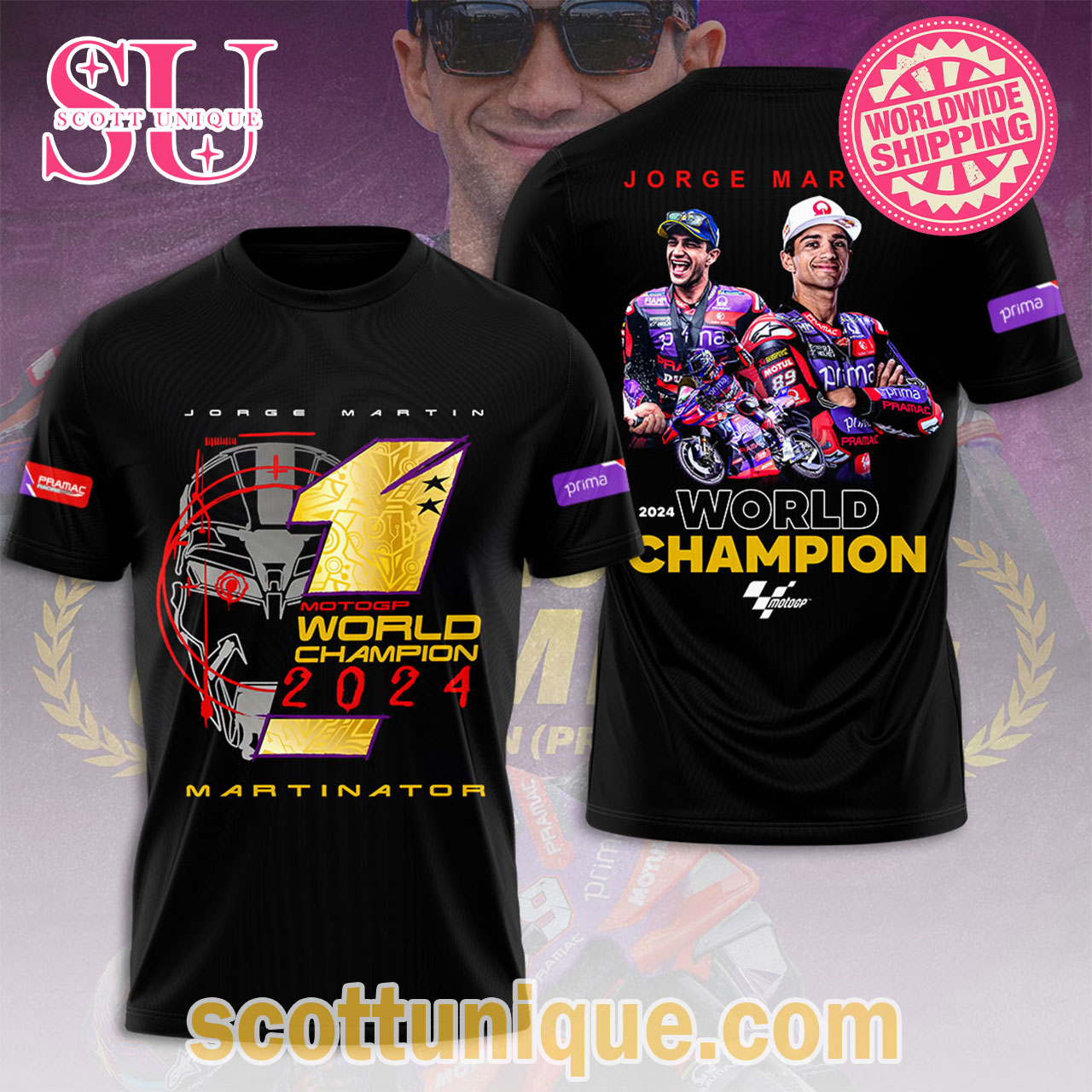 Jorge Martín MotoGP World Champion 2024 T-Shirt