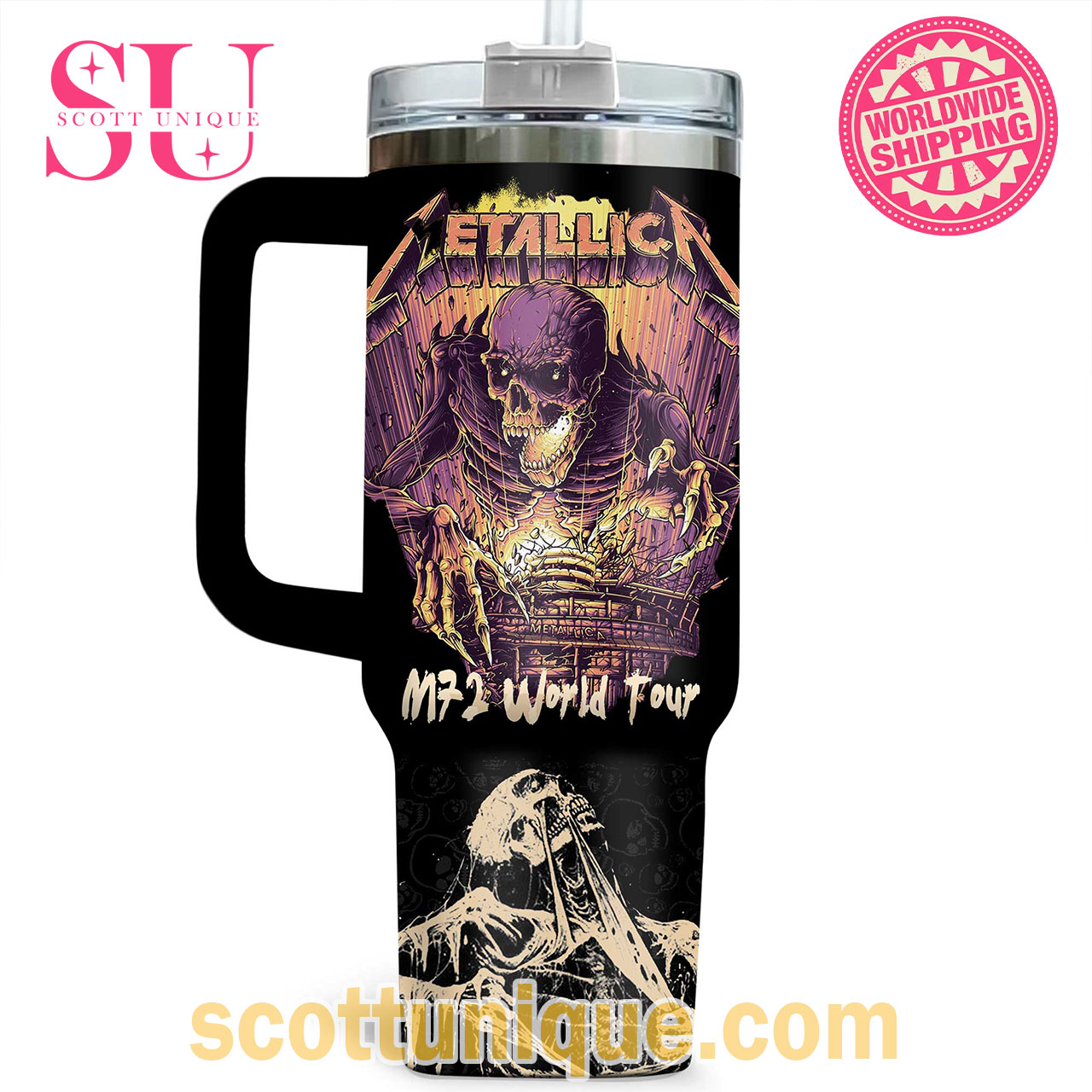 Metallica M72 World Tour 2025 Exit Light Enter Night Stanley Tumbler