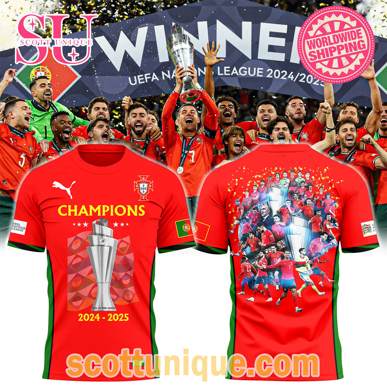 UEFA Nations League 2024-2025 Champions T-Shirt