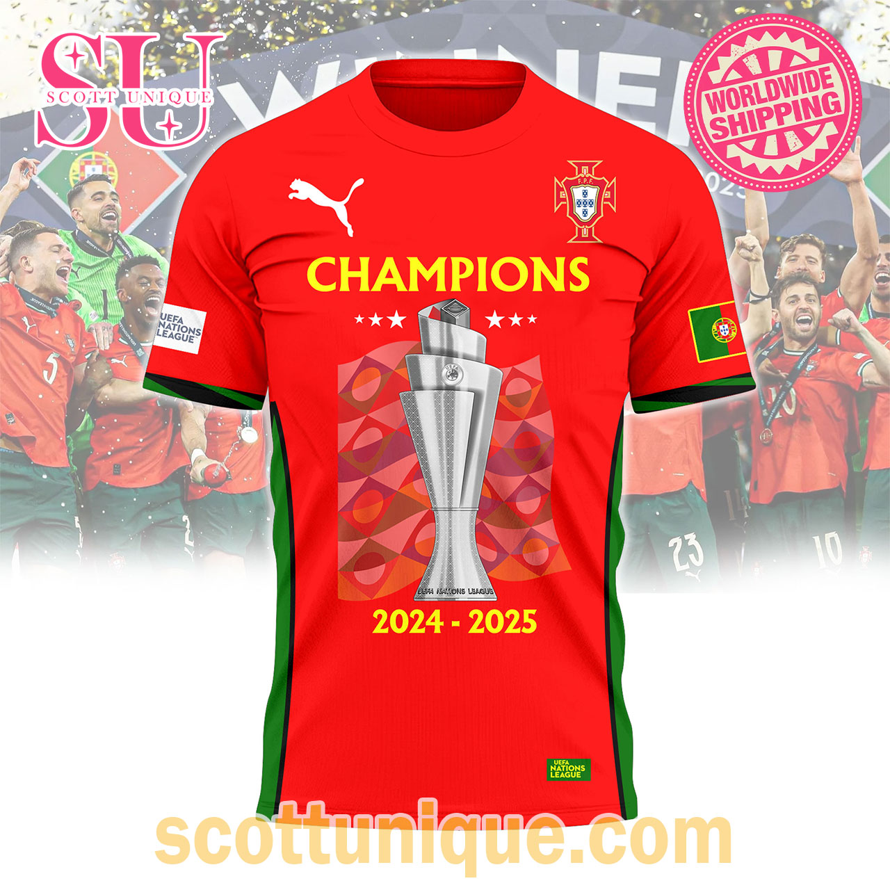 UEFA Nations League 2024-2025 Champions T-Shirt