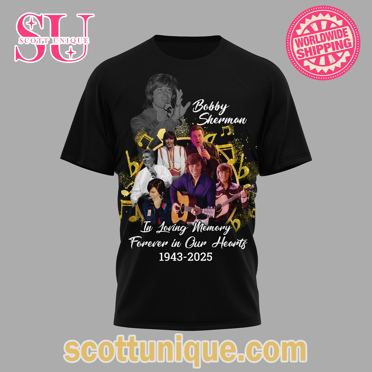 Bobby Sherman Loving Memory 1943-2025 T-Shirt