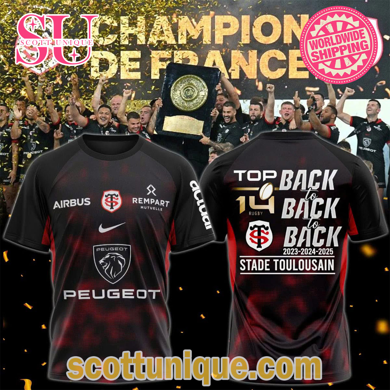 Stade Toulousain Champion De France 2025 Shirt