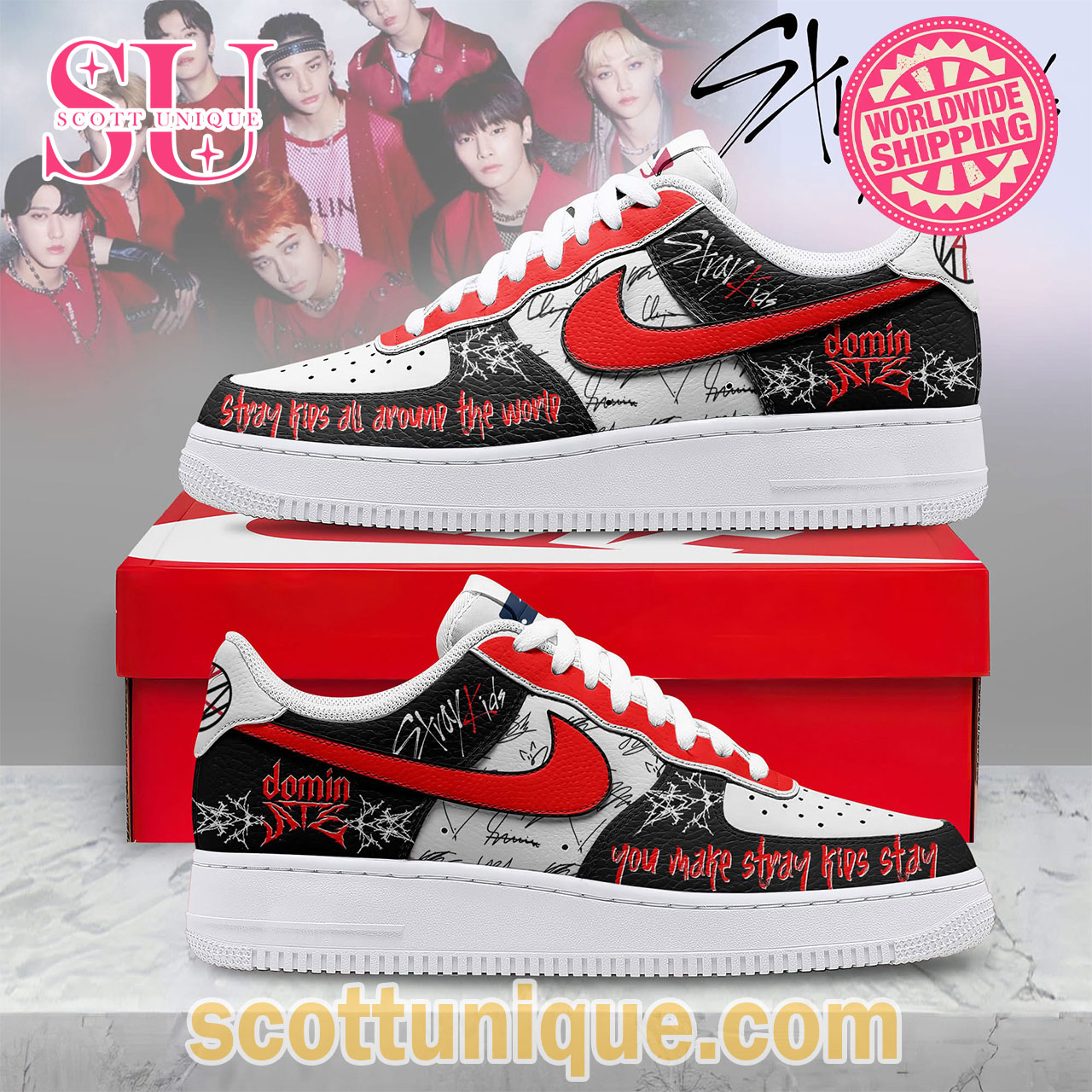 Stray Kids All Around The World Air Force Shoes
