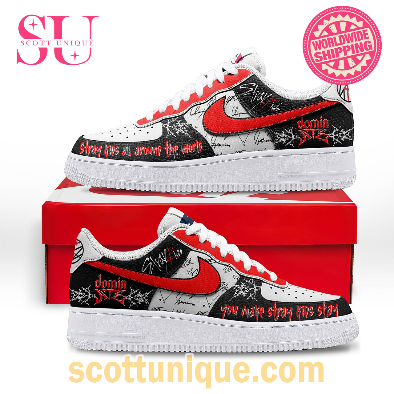 Stray Kids All Around The World Air Force Shoes